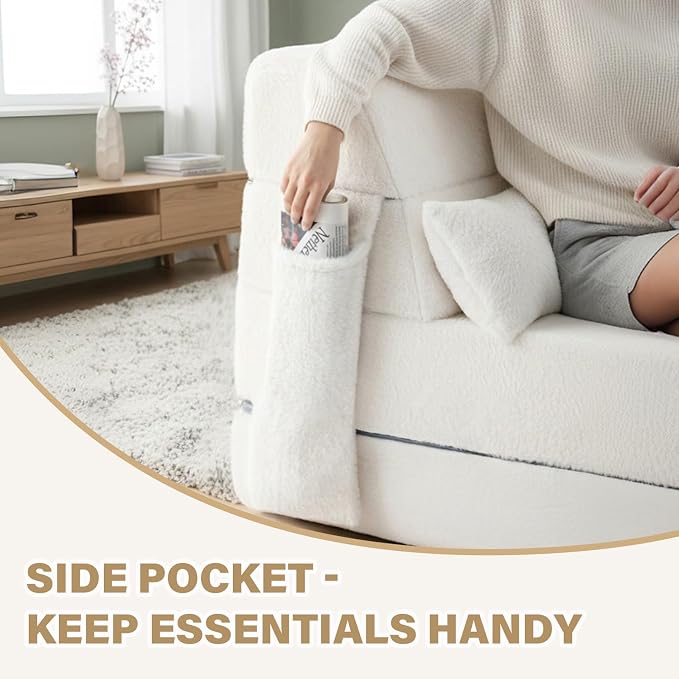 Tiita Convertible Folding Sofa Bed Single Size - Image 5