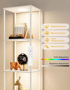 Display Shelf with RGBCW Light, Color Changing Curio Cabinet Floor Lamp with - Image 3