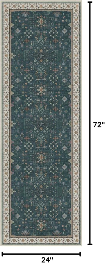 Dark Green 2x6 Kitchen Rug - Image 2