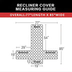Easy-Going Reversible Couch Cover, Recliner 19 in, Water Resistant Furniture Mat - Image 5