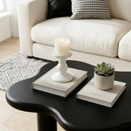 40" Cloud Coffee Table with 4 Round Table Legs, Modern Irregular Center Table - Image 6