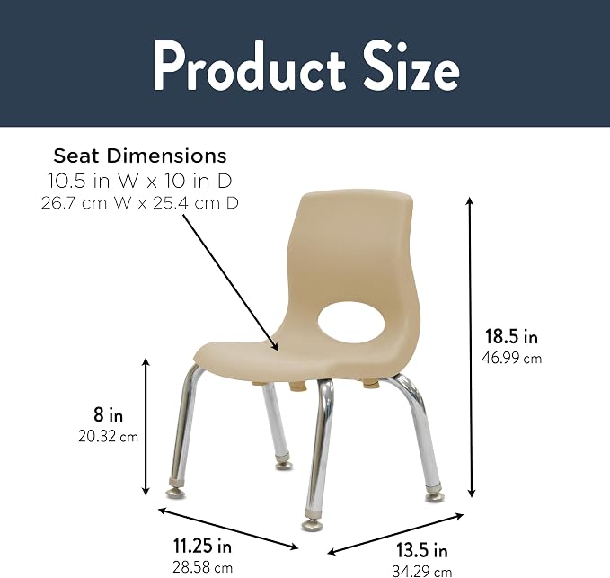 Children’s Factory MyPosture Plus 8" Chair, Tan - Image 2