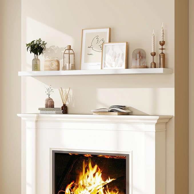Fun Memories 66 Inch Fireplace Mantel Shelf - Image 6