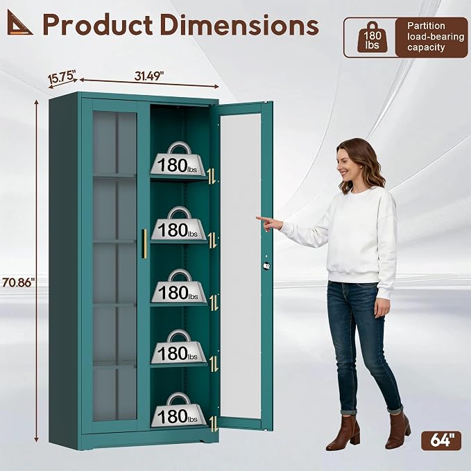 UNICOLY Lockable Display Cabinet - Image 3