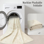 5x7 Area Rug Living Room: Modern Washable Indoor Soft Carpet Beige | - Image 8