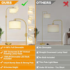Nintiue Upgraded Modern Arc Dimmable Tall Standing Floor Lamp - Image 2