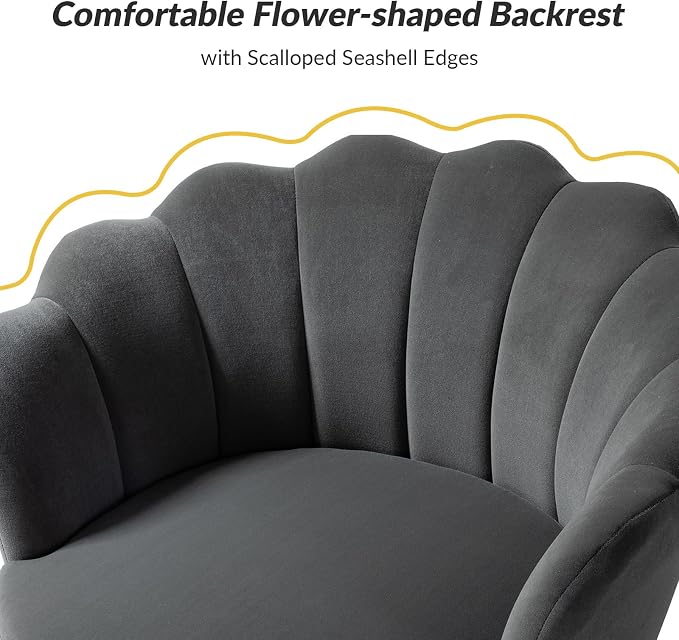 HULALA HOME Modern Velvet Accent Chairs Set of 2 - Image 5