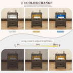 HWB LED Nightstand with Gun Drawer: Bedside Table with Charging Station - Image 5
