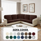 Arfntevss Sectional Couch Covers L Shape Couch Cushion Covers Slipcovers Fitted - Image 7