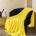 Yellow Fleece Plush Throw Blanket 50"x60"for Couch Sofa Fuzzy Cozy Flannel | by JIAHANNHA