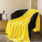 Yellow Fleece Plush Throw Blanket 50"x60"for Couch Sofa Fuzzy Cozy Flannel | by JIAHANNHA