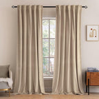 MIULEE Velvet Curtains 52x96 inches 2 Panels Camel Beige Blackout Curtains | by MIULEE