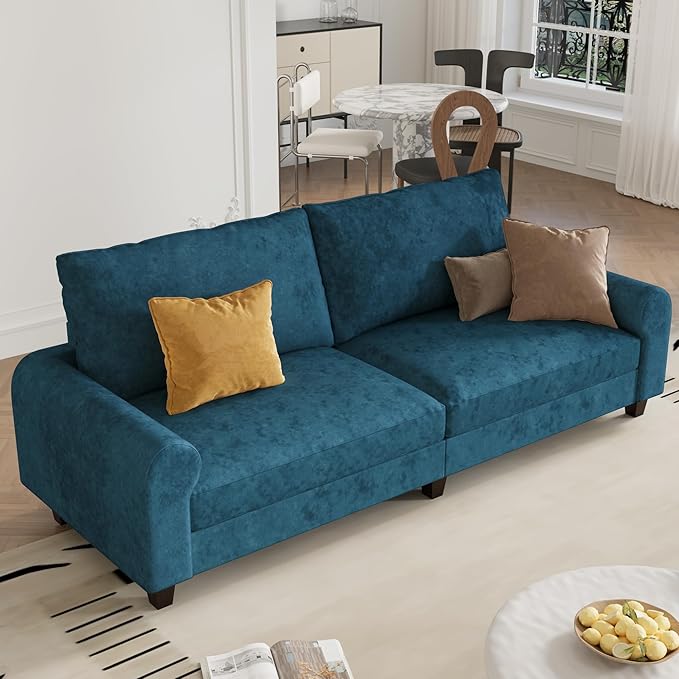EASE MOOSE 70.6" Velvet Loveseat Sofa, Soft Deep Seat Couches by EASEMOOSE