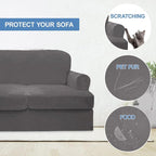 CUCRAF Cushion Sofa Cover 3 Piece Slipcovers, Soft Thick Velvet Couch Cover - Image 4
