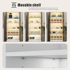 Dystler Display Cabinet with Doors and Adjustable Shelves, 5 Tier Display Case - Image 4