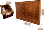 Huge Modular Stackable Against Wall 64-Drawer Apothecary Curio Cabinet Vintage - Image 2