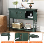 ARTPOWER Console Table with 2 Drawers, Retro Entryway Table with 2 Door - Image 7