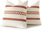MIULEE Set of 2 Fall Burnt Orange Decorative Pillow Covers 20x20 | Farmhouse - Image 8