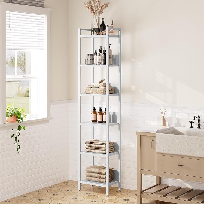MAHANCRIS Bookshelf, 6-Tier Bookcase, Standing Book Shelf - Image 6