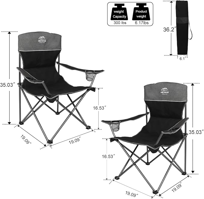 Oversized 4 Pcs Camping Chair Set - Image 4