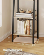 Hzuaneri Ladder Shelf, Bookshelf Bookcase, Freestanding Corner Storage Shelve - Image 5