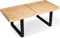 Bamboo Nelson Slat Wooden Bench, Small Wood Benches by SWEVEN