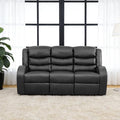 3-Piece Couch Living Room Furniture Sets, Sectional Recliner Sofa Set, Leather by Unknown