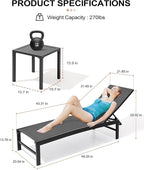 Crestlive Products 2PCS Chaise Lounge Chairs Outdoor - Image 3