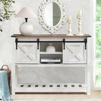 White Farmhouse Entryway Table, Rustic Hallway Table - Image 3