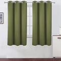 Olive Green Thermal Blackout Curtains/38 x 63 Inch/Set of 2 Panels Room by Lemomo