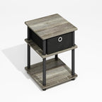 Furinno Turn-N-Tube Side Table, 3-Tier Square Modern End Table by Furinno-FitsYourSpaceFitsYourBudget