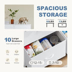 DUMOS Dresser for Bedroom, 10 Storage Drawers, Wide Fabric Closet Chests - Image 4