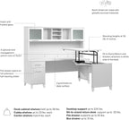 Bush Home 72-Inch L-Shaped Sit to Stand Desk - Image 8