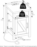 Furinno Farmhouse Night Stand - Image 3