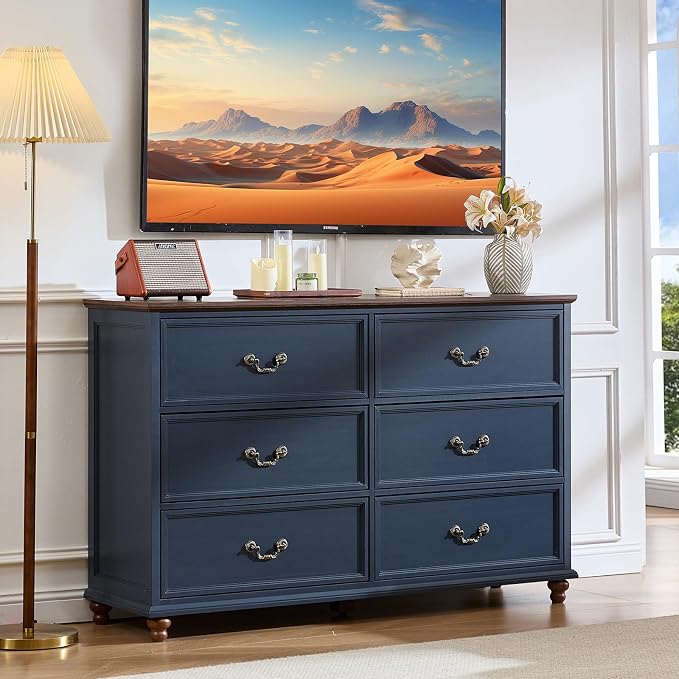 Joaxswe Farmhouse 6 Drawers Dresser - Image 7