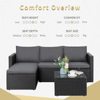 JAMFLY 3-Piece Outdoor Sectional Sofa Set - Image 7