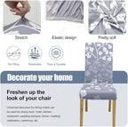 BIETYONE Stretch Dining Chair Covers Set of 6, Soft Removable Washable Kitchen - Image 3