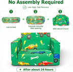 Kids Couch, 2-in-1 Kids Fold Out Sofa, Convertible Toddler Couch to Lounger - Image 3