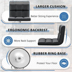 Homall Bar Stools Modern PU Leather Adjustable Swivel Barstools, Armless - Image 5