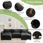 Oprisen 120" Modular Sectional Sofa, Comfy Cloud Couch Sectional Sofa - Image 5