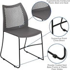 Flash Furniture HERCULES Series 661 lb. Capacity Gray Stack Chair - Image 5