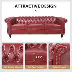 QHITTY 2 Piece Living Room Set, Sectional Chesterfield Sofa Chair Contemporary - Image 4
