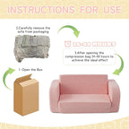 Toddler Couch, 2-in-1 Toddler Chairs Comfy 1-3 Years Old, Toddler Chair - Image 7