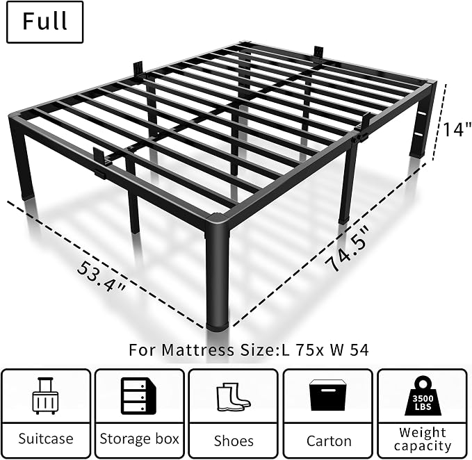 ROIL 14 inch Full Size Bed Frame - Image 3