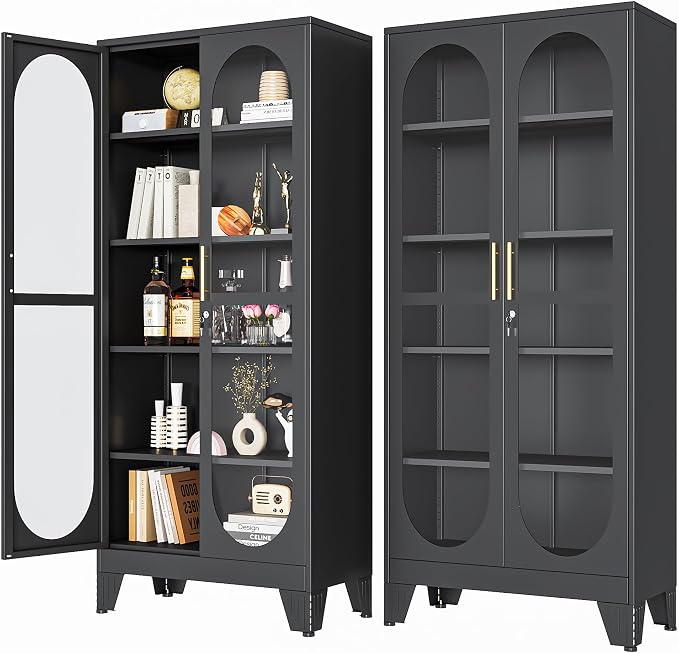 PAOFIN 71" H Locking Display Cabinet by PAOFIN