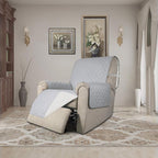 Easy-Going Reversible Couch Cover, Recliner 19 in, Light Gray/Ivory | Machine - Image 2