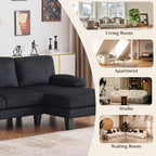 Karl home 111" Sectional Sofa U-Shaped 4-Seat Couch - Image 6