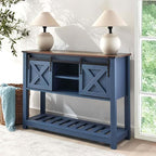 Blue Farmhouse Entryway Table, Rustic Hallway Table by Home