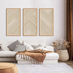 IARTTOP Large Boho Wooden Wall Art 16x32 Inch Framed Mid century Modern Wood - Image 2