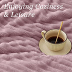 BEDELITE Ribbed Twin Blanket for Couch & Bed, Berry Purple, Warm Yet Lightweight - Image 5